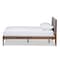 Baxton Studio Clifford Light Grey and Wood Finish Queen Size Platform Bed 135-7385 - alternate 4